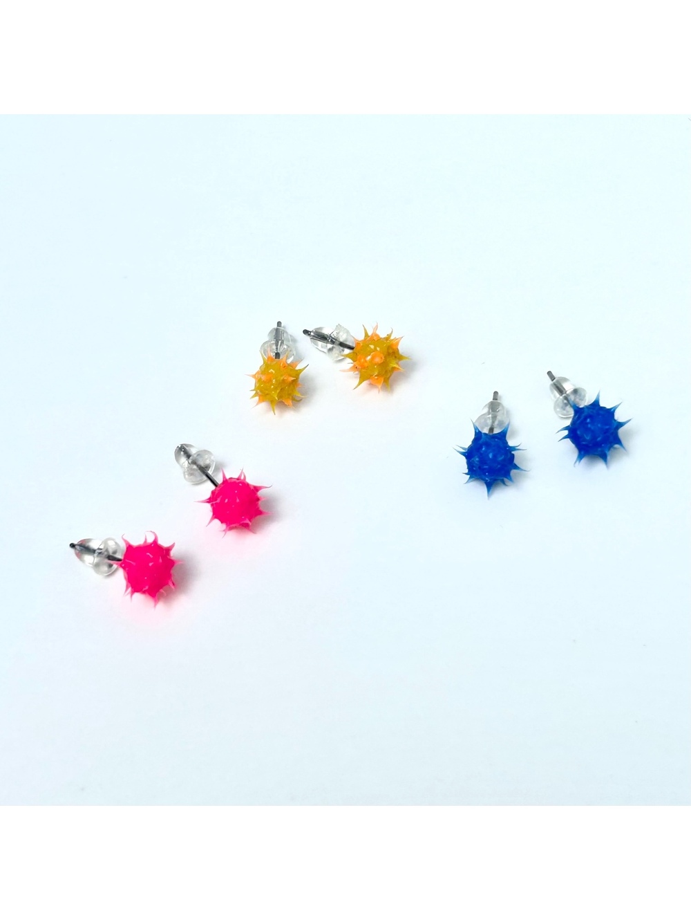 Y2K Vintage Rubber Spike Stud Earrings (3 pairs) - Great Condition